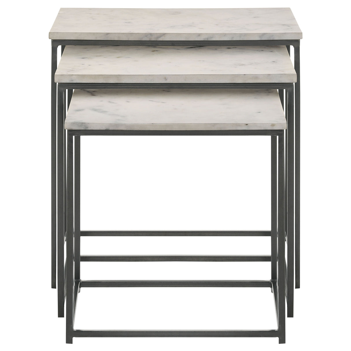 Caine 3-Piece Nesting Table With Marble Top