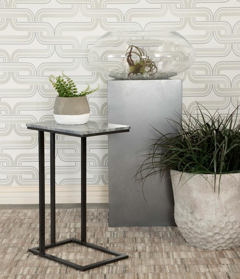 Vicente Accent Table With Marble Top Grey