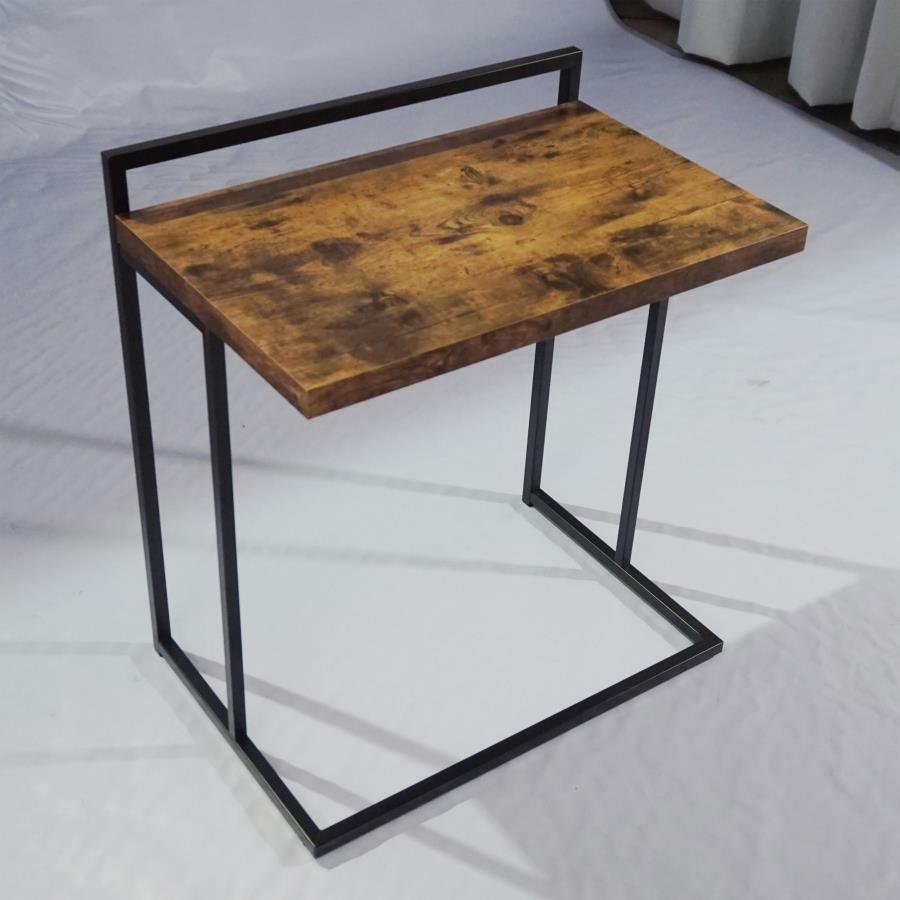 Dani Rectangular Snack Table With Metal Base