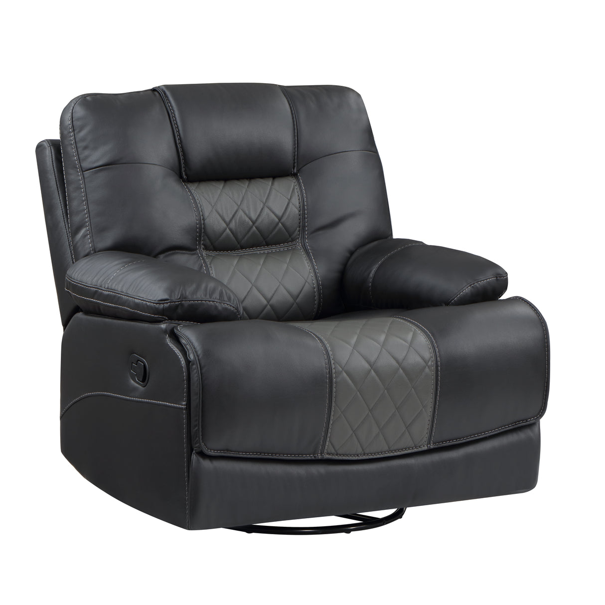 Fabian Grey Swivel Glider Reclining Chair