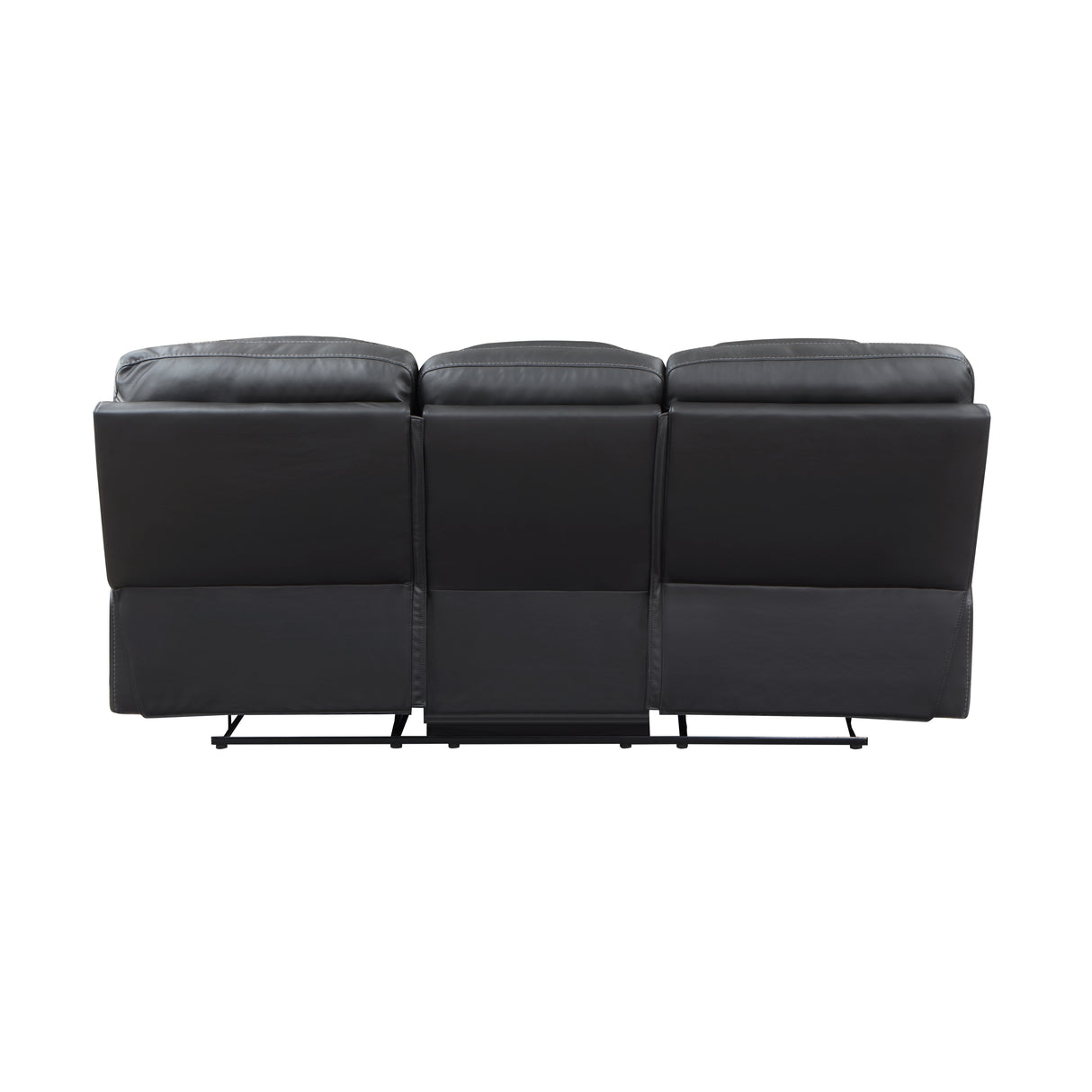 Fabian Grey Double Reclining Sofa With Center Drop-Down Cup Holders, Receptacles And Usb Ports