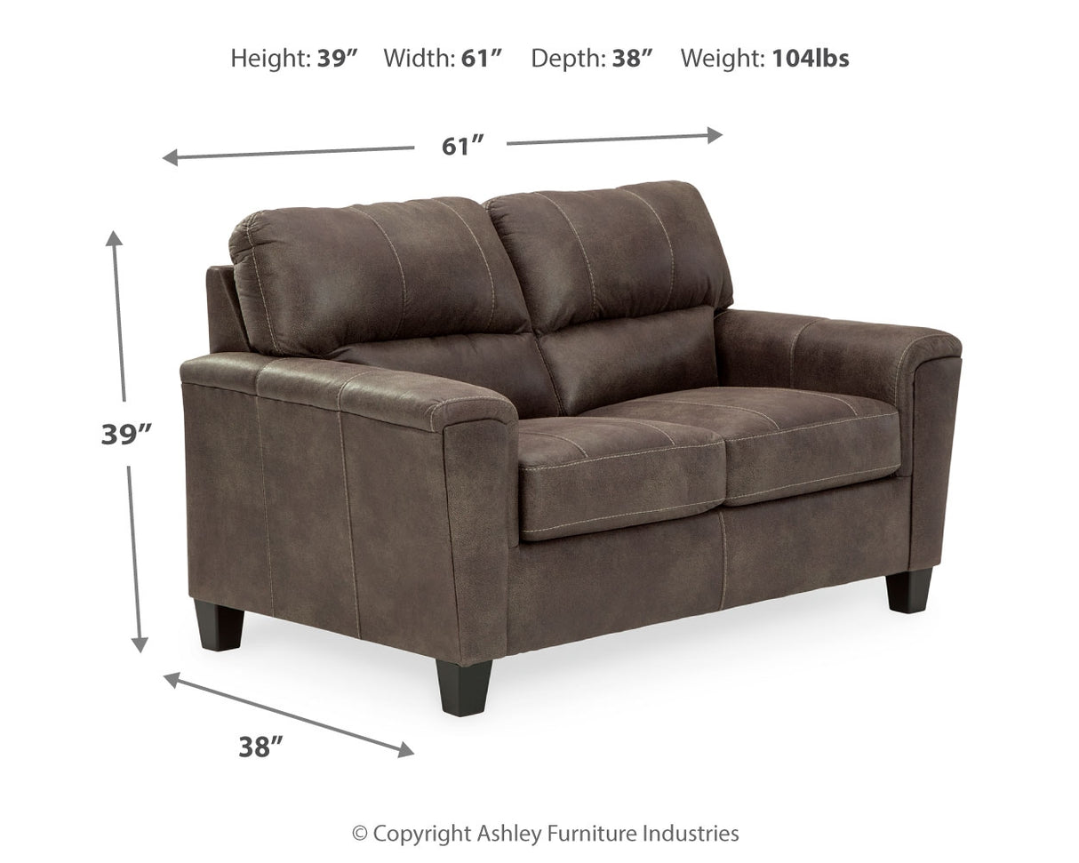 Navi Smoke Loveseat