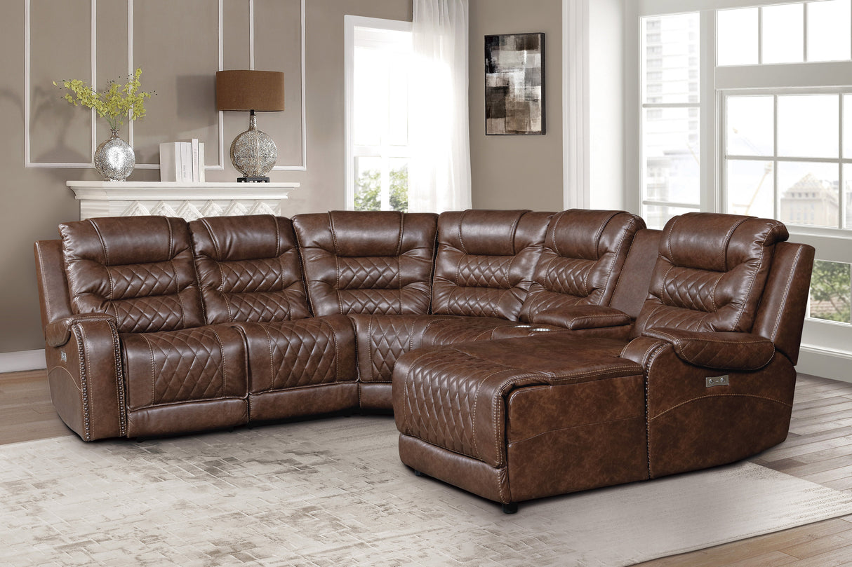 Putnam 6-Piece Modular Power Reclining Sectional With Right Chaise