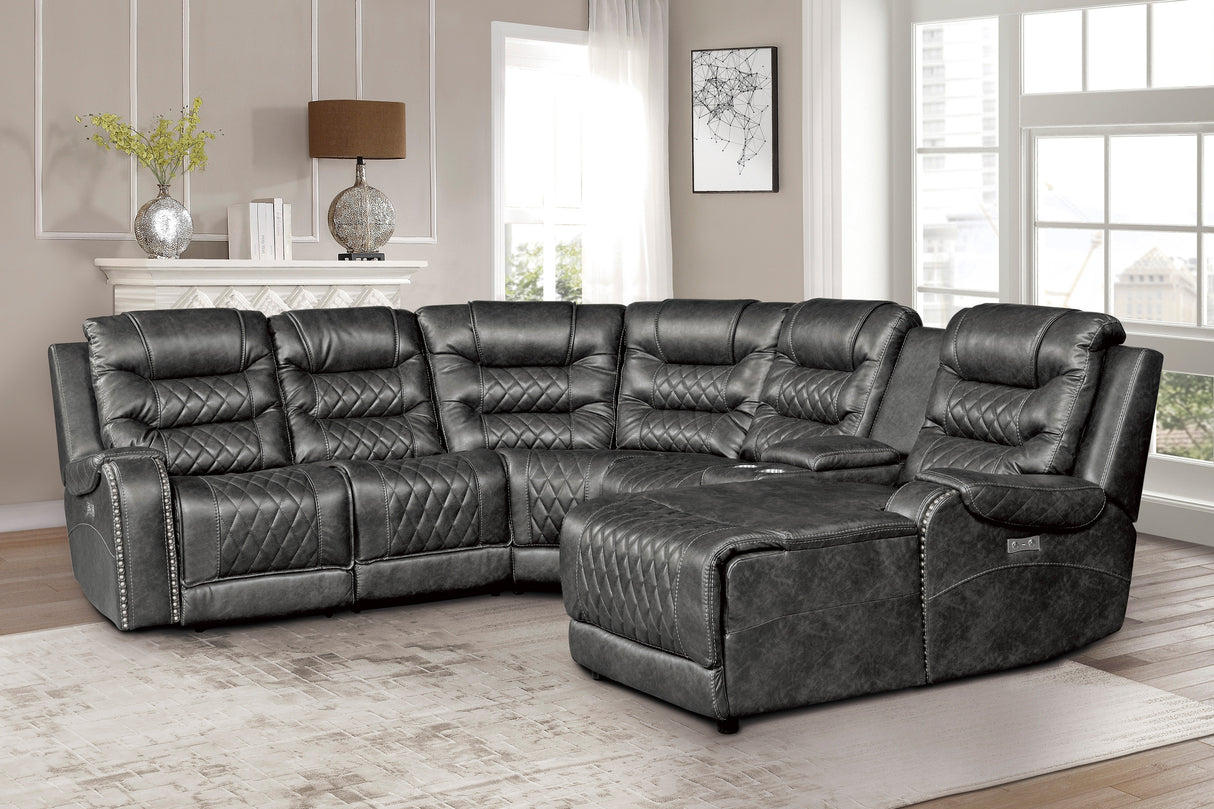 Putnam 6-Piece Modular Power Reclining Sectional With Right Chaise