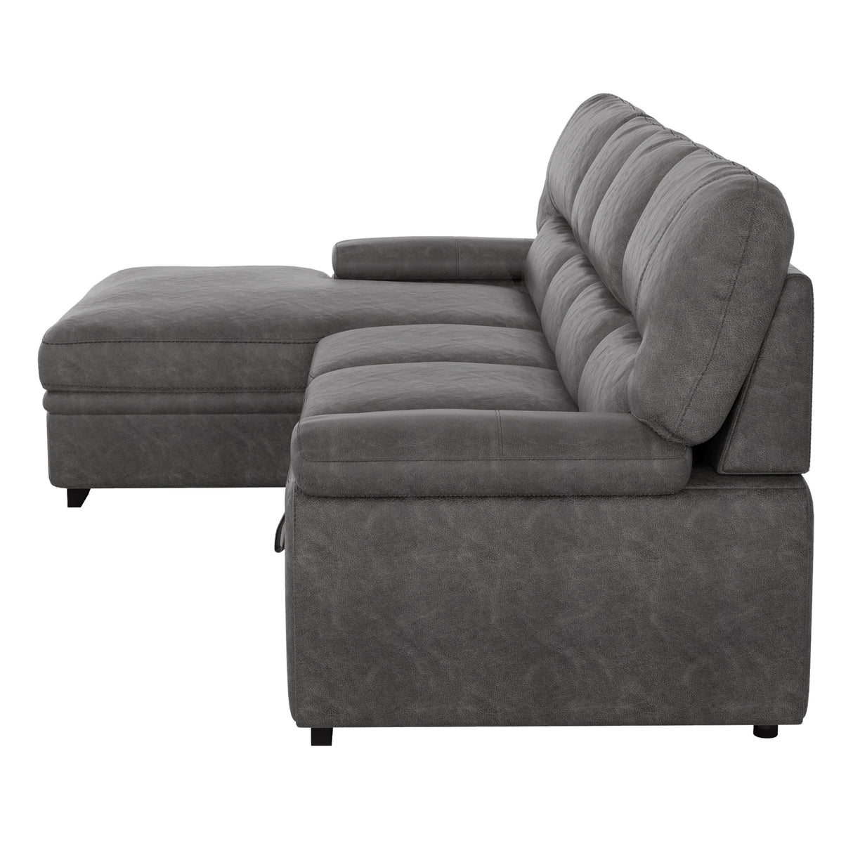 Michigan 2-Piece Sectional With Pull-Out Bed And Left Chaise Hidden Storage