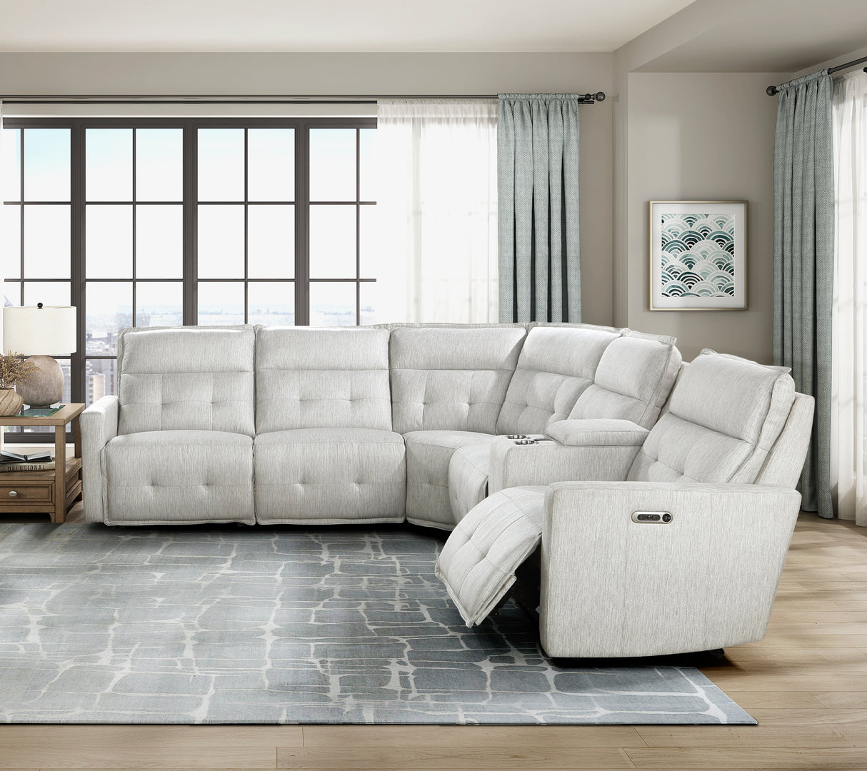 Salida 6-Piece Modular Power Reclining Sectional With Headrests