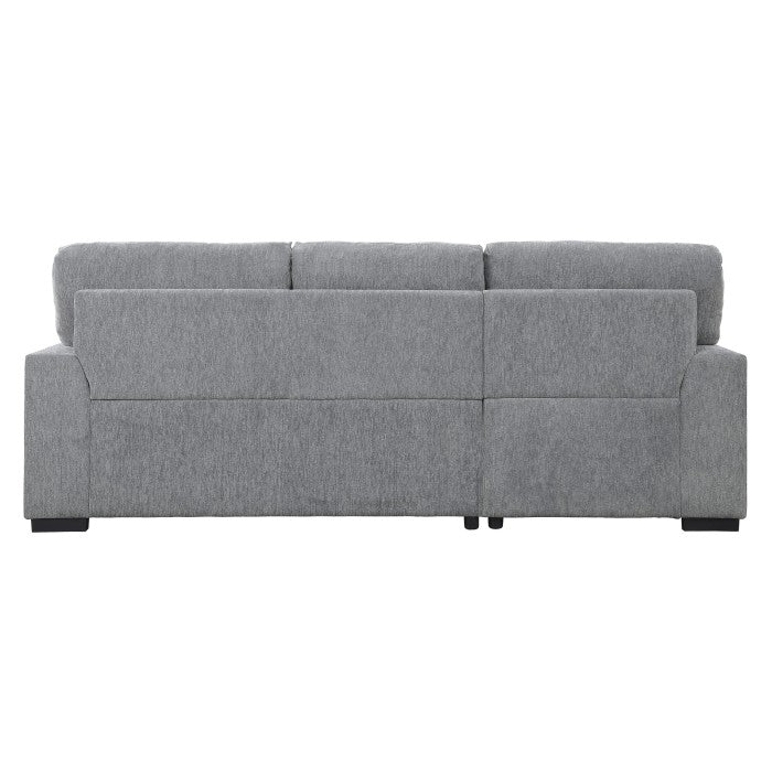 Morelia Exposed Feet With Faux Wood 2-Piece Sectional Pull-Out Bed And Left Chaise Hidden Storage
