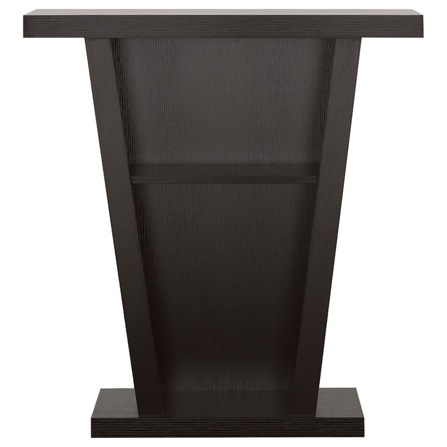 Evanna 2-Shelf Console Table Cappuccino