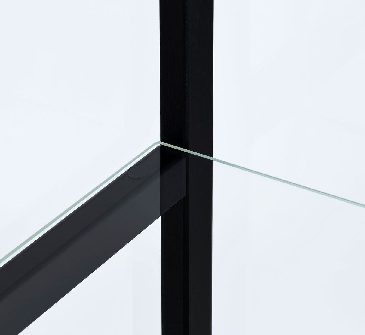 Cyclamen 4-Shelf Glass Curio Cabinet Black And Clear