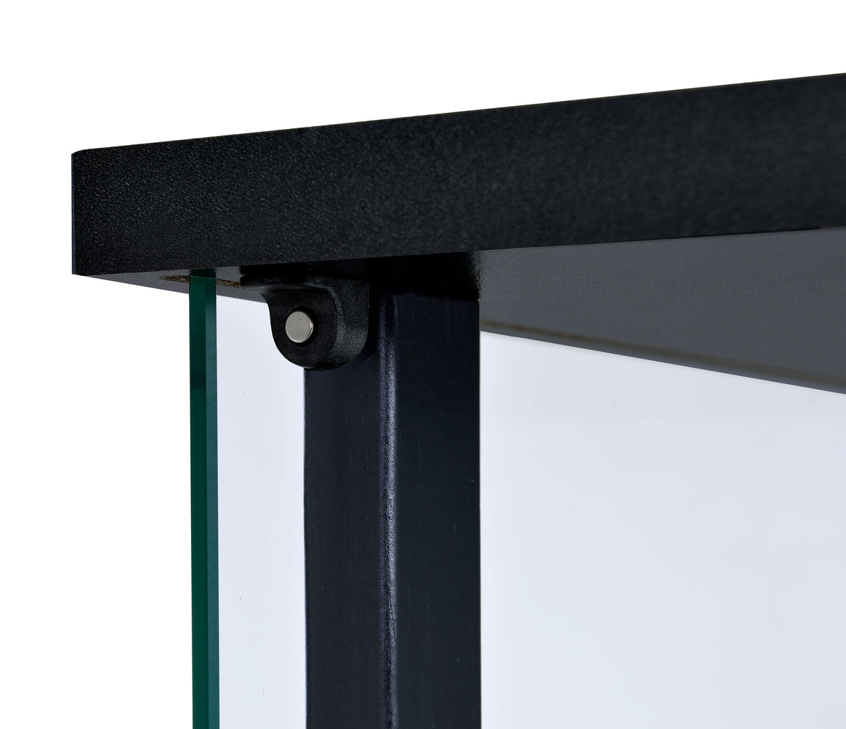 Cyclamen 3-Shelf Glass Curio Cabinet Black And Clear