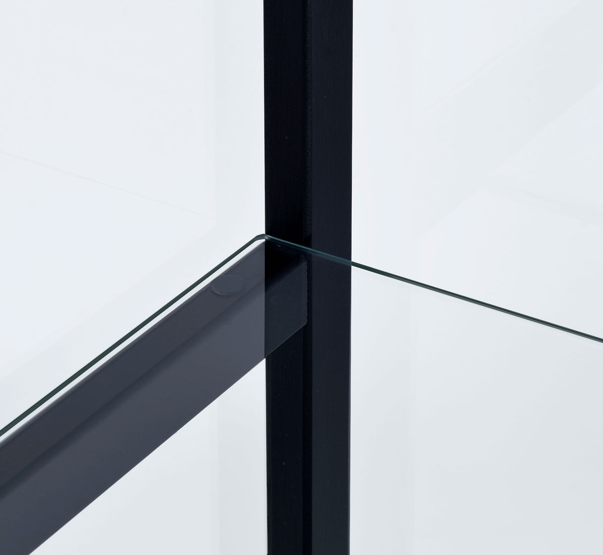 Cyclamen 3-Shelf Glass Curio Cabinet Black And Clear