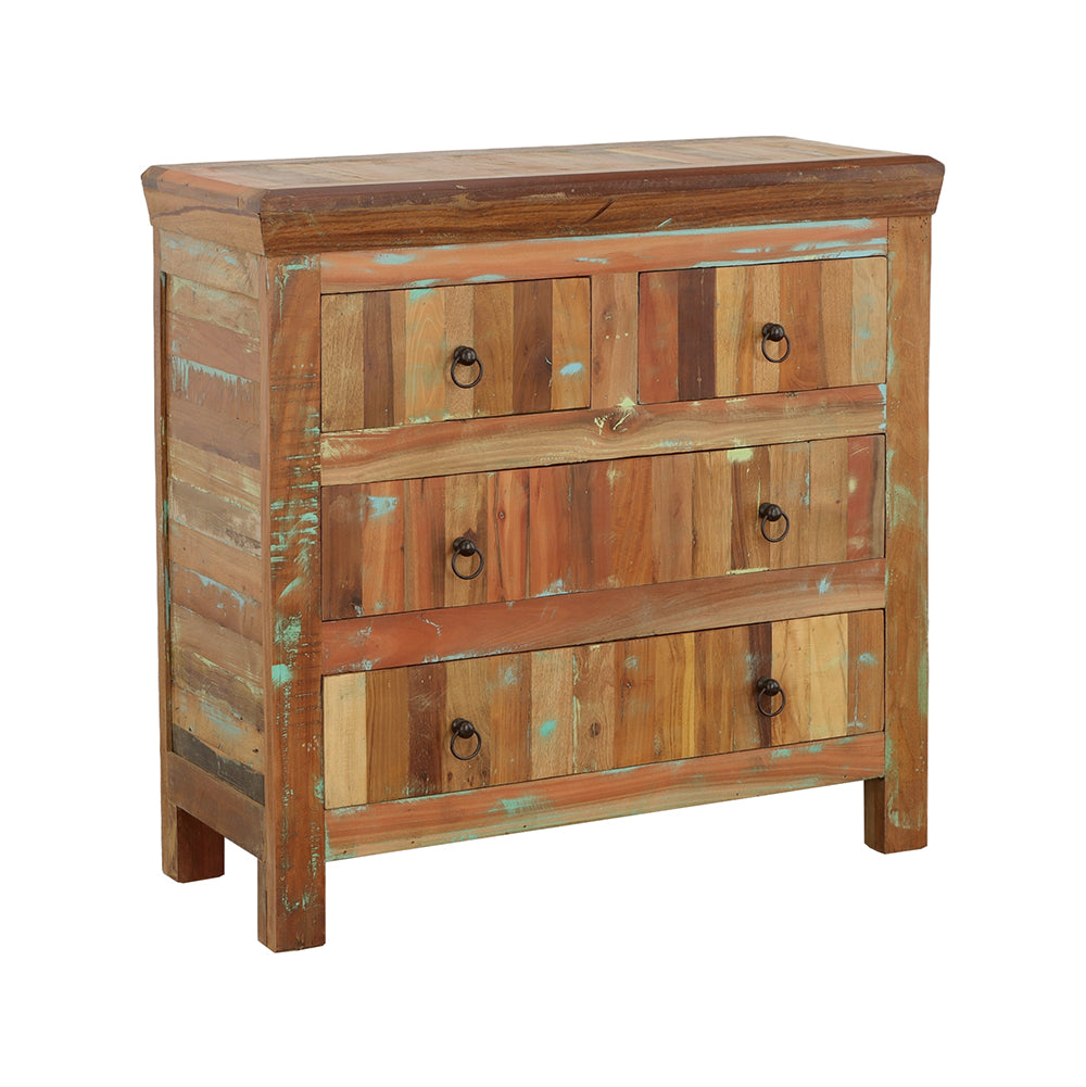 Harper 4-Drawer Accent Cabinet Reclaimed Wood