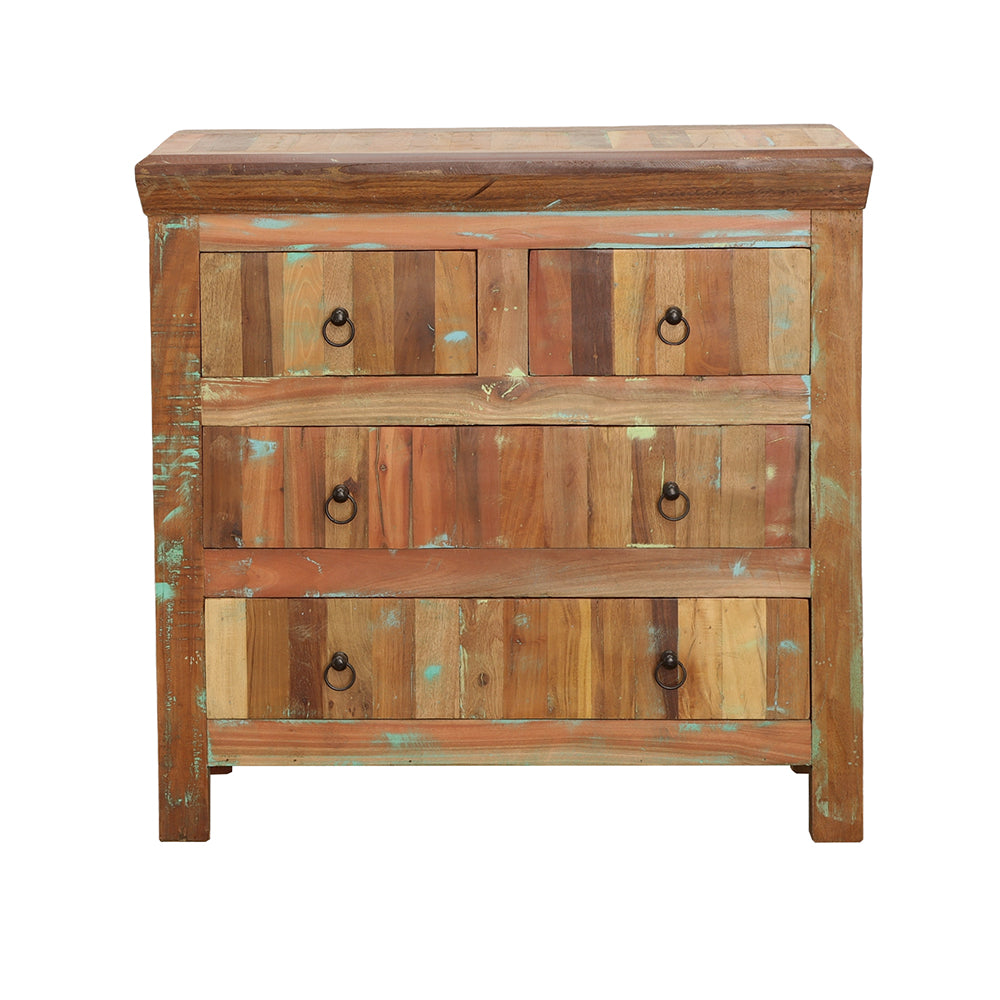 Harper 4-Drawer Accent Cabinet Reclaimed Wood