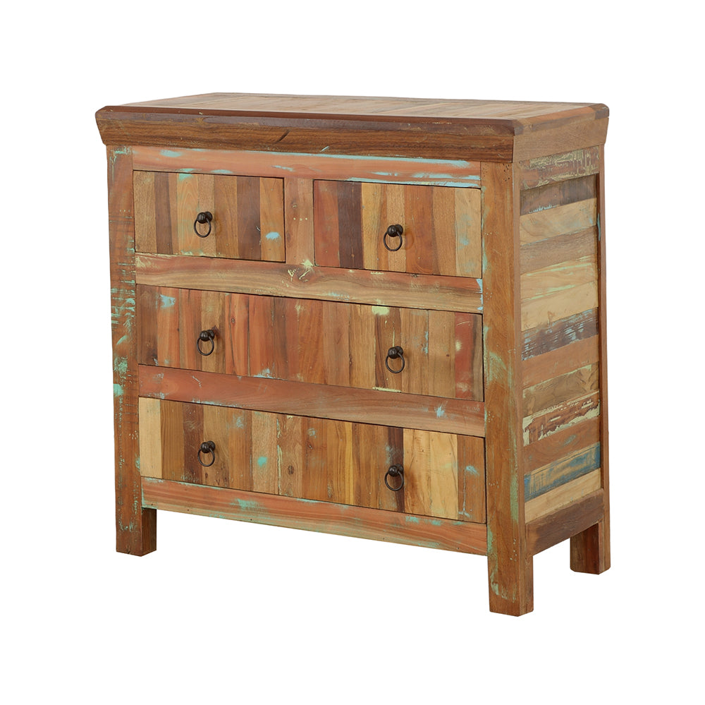 Harper 4-Drawer Accent Cabinet Reclaimed Wood