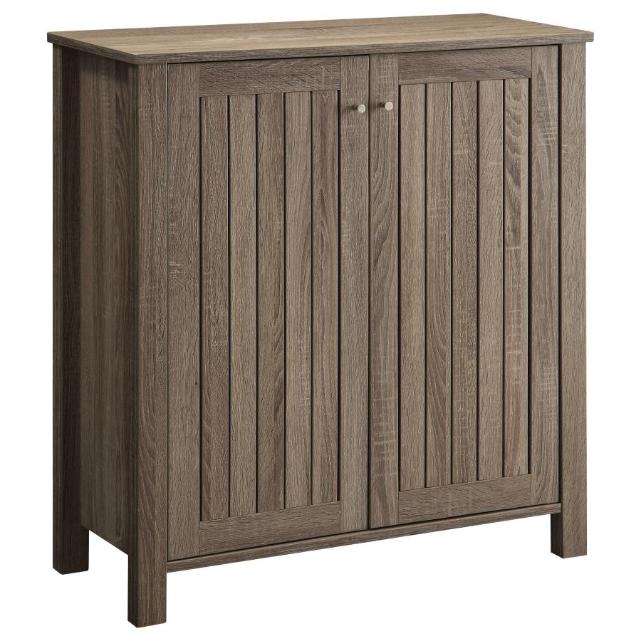 Marisa 4-Shelf Shoe Cabinet Dark Taupe