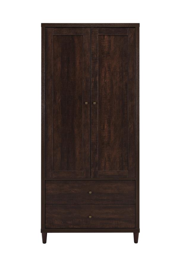 Wadeline 2-Door Tall Accent Cabinet Rustic Tobacco