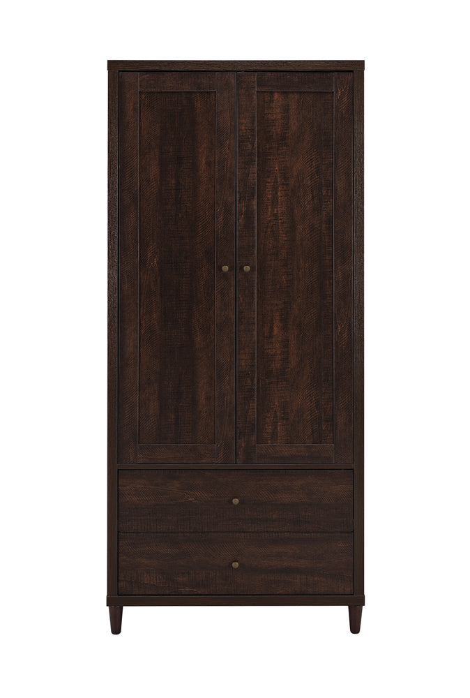 Wadeline 2-Door Tall Accent Cabinet Rustic Tobacco