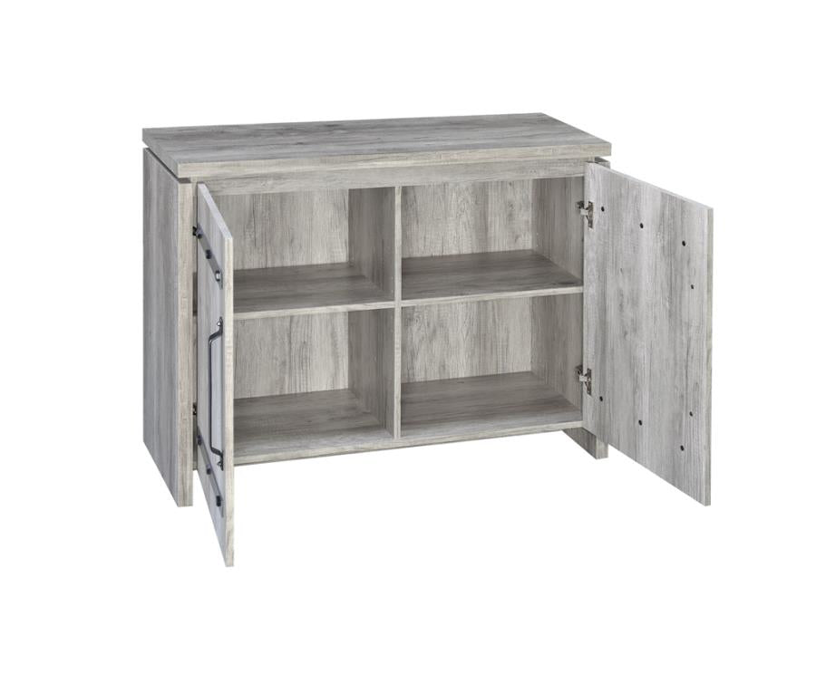 Enoch 2-Door Accent Cabinet Grey Driftwood