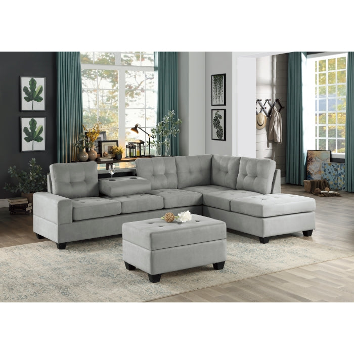 Maston Light Gray Ottoman