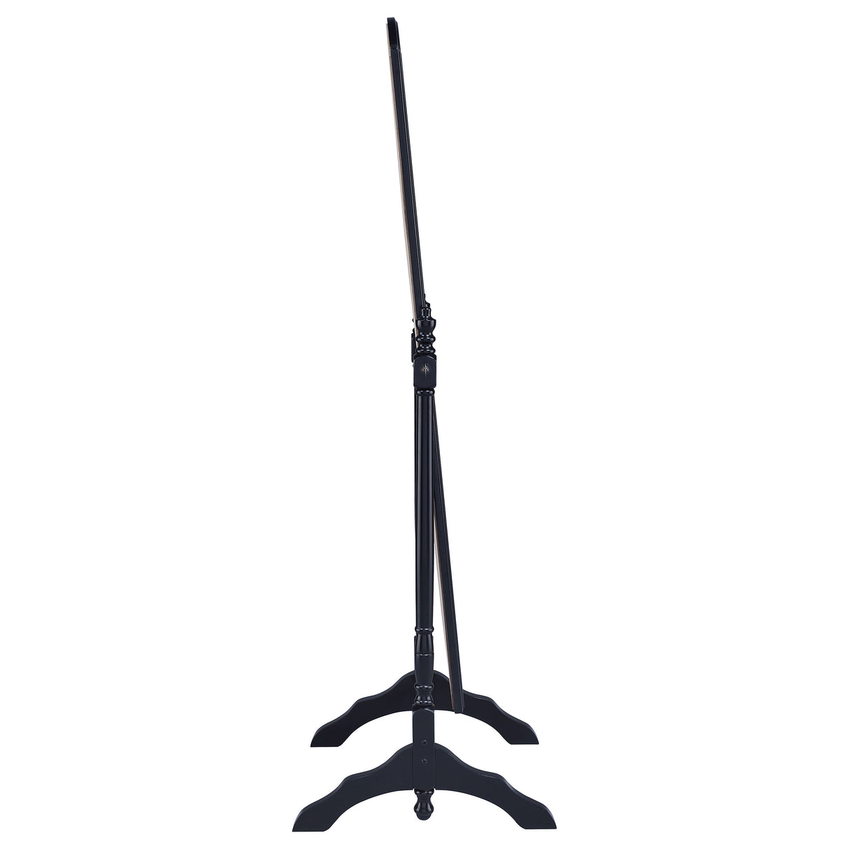 Cabot Rectangular Cheval Mirror With Arched Top Black