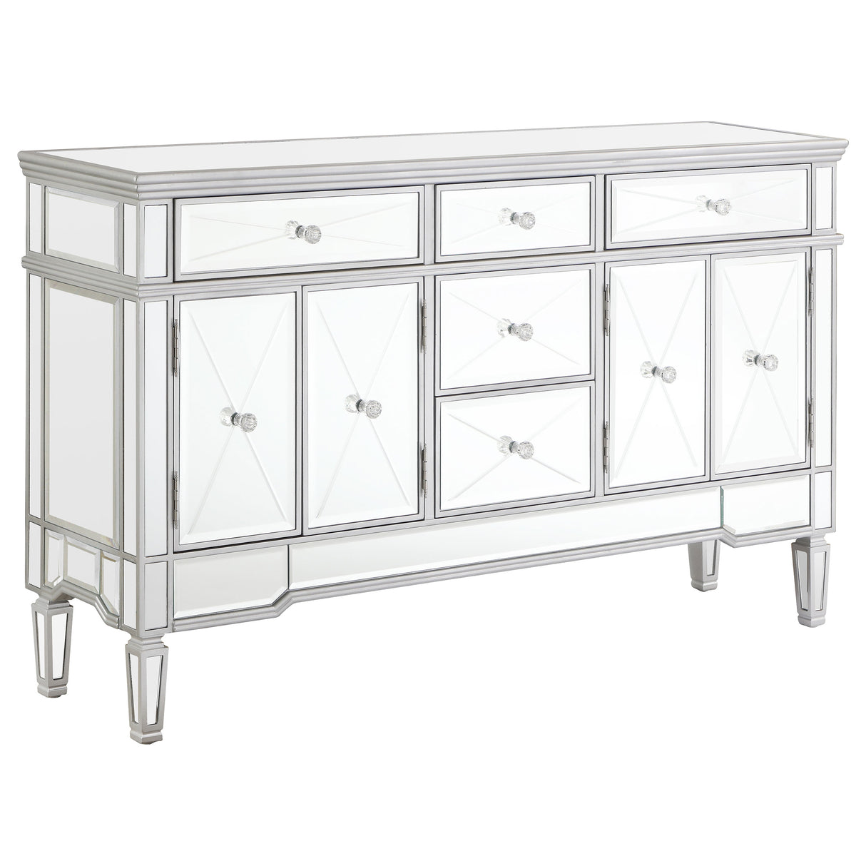 Duchess 5-Drawer Accent Cabinet Silver