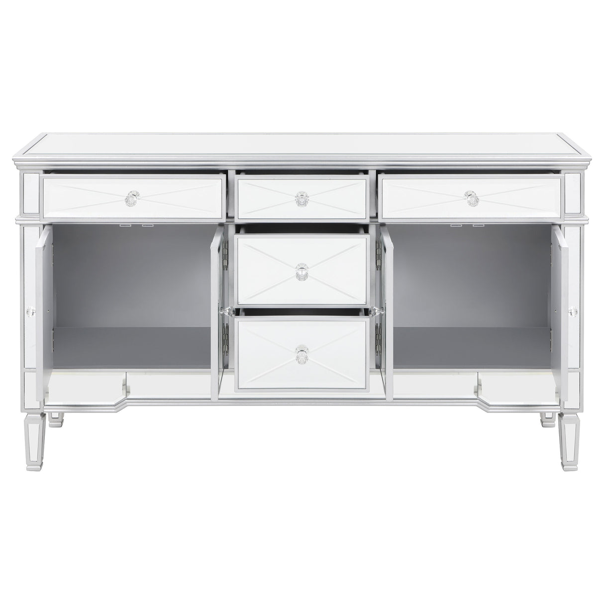 Duchess 5-Drawer Accent Cabinet Silver