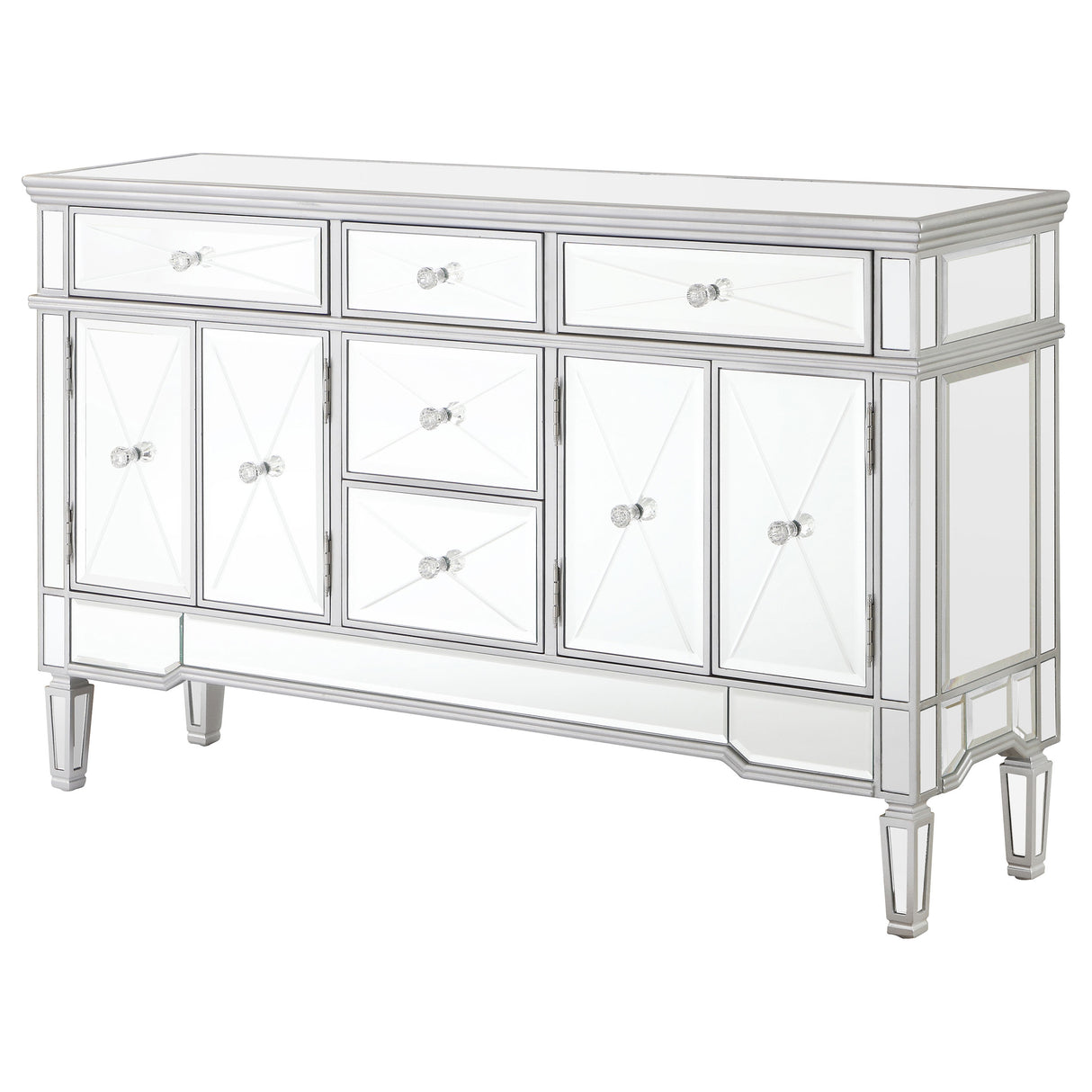 Duchess 5-Drawer Accent Cabinet Silver