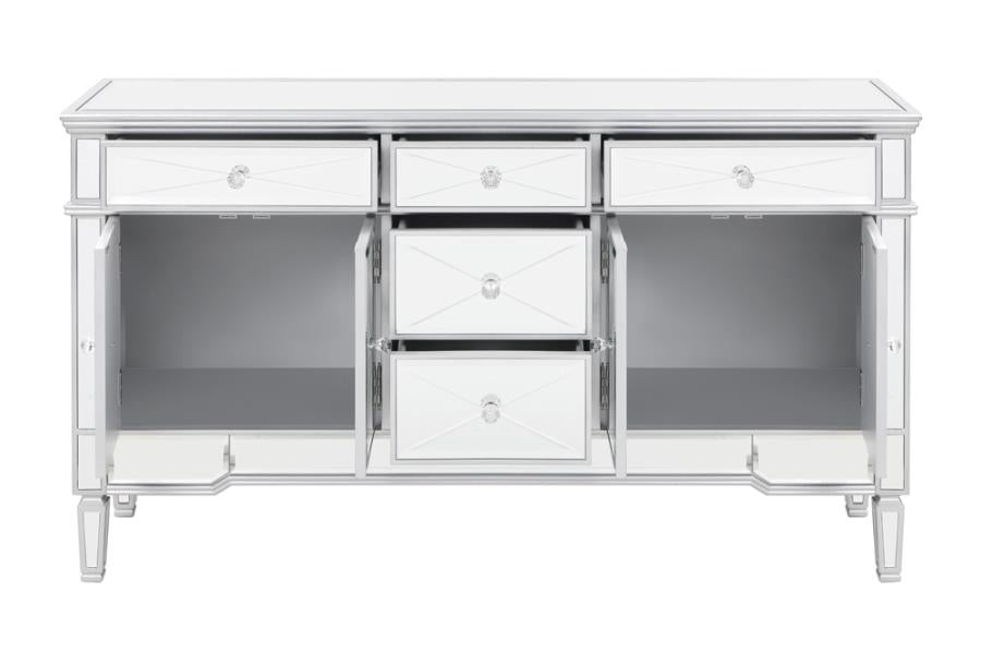 Duchess 5-Drawer Accent Cabinet Silver
