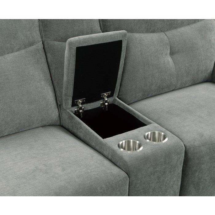 Tesoro Power Double Reclining Love Seat With Center Console, Headrests And Usb Ports
