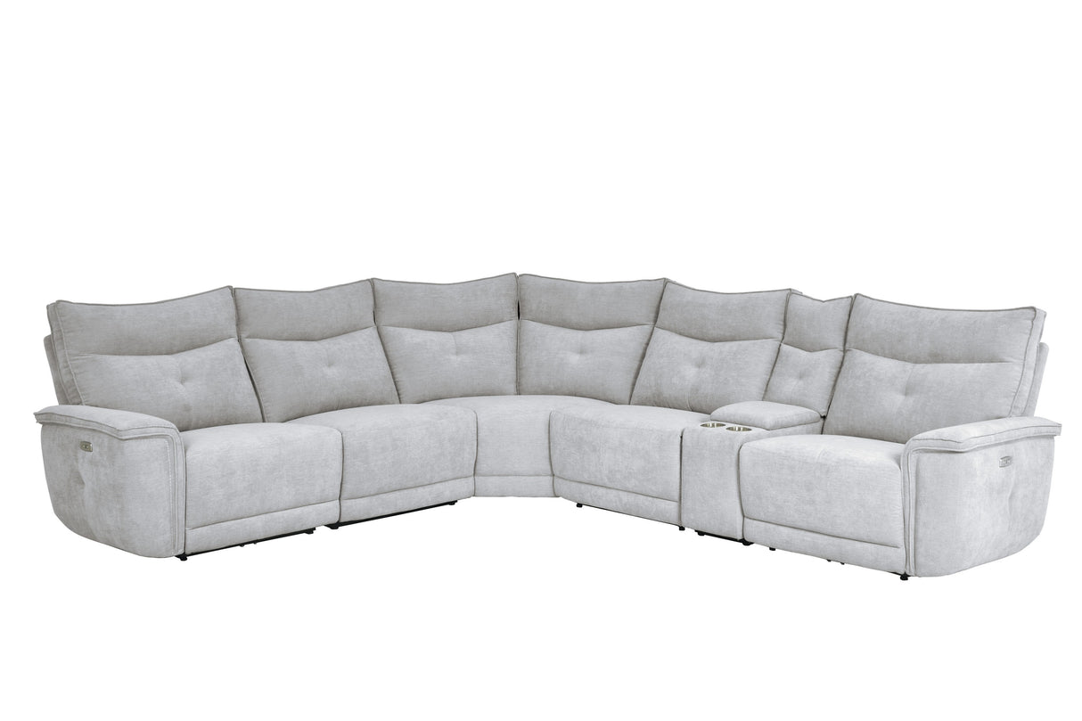 Tesoro 6-Piece Modular Power Reclining Sectional With Headrests And Usb Ports