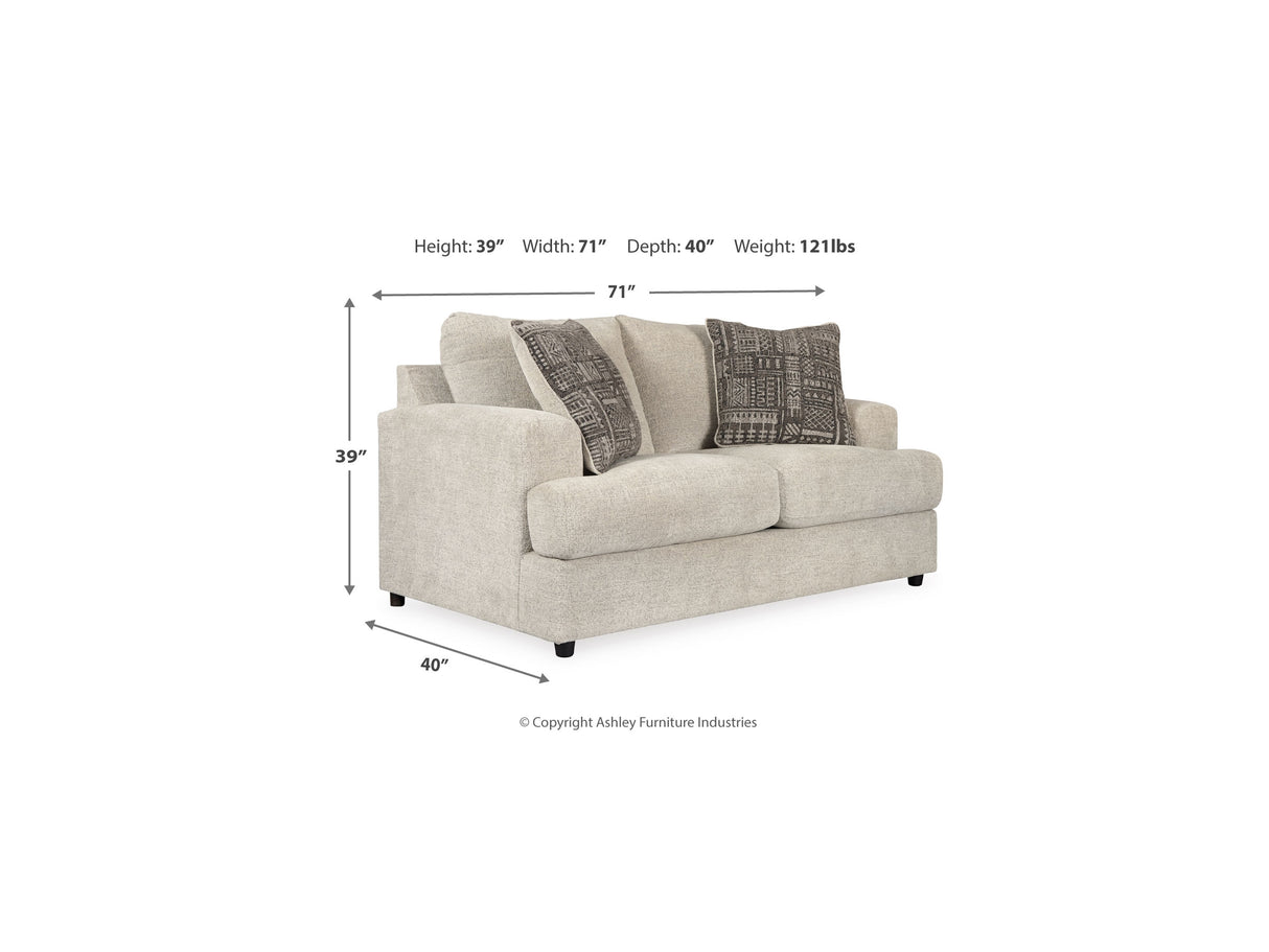 Soletren Stone Sofa, Loveseat, And Ottoman