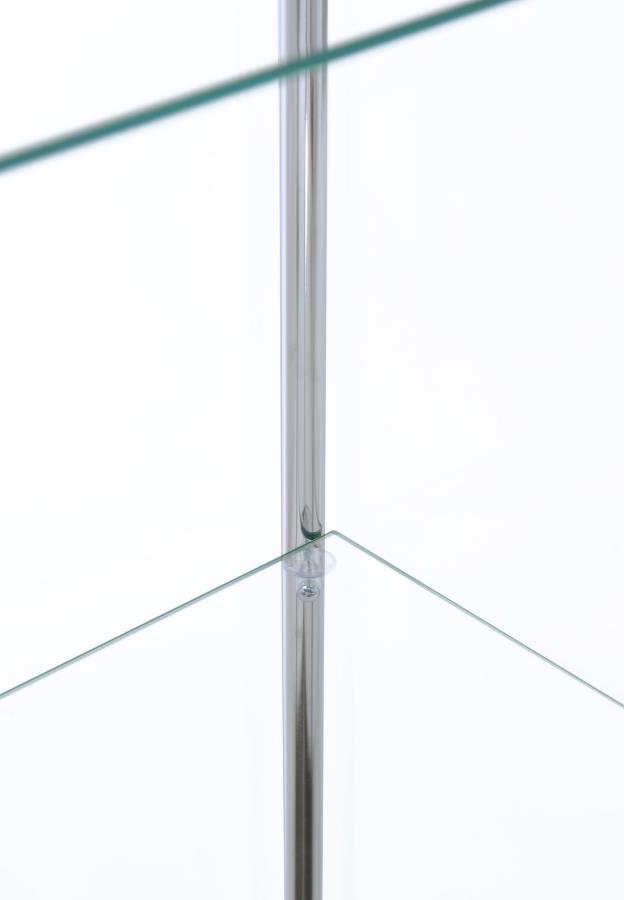 Bellatrix Rectangular 4-Shelf Curio Cabinet White And Clear