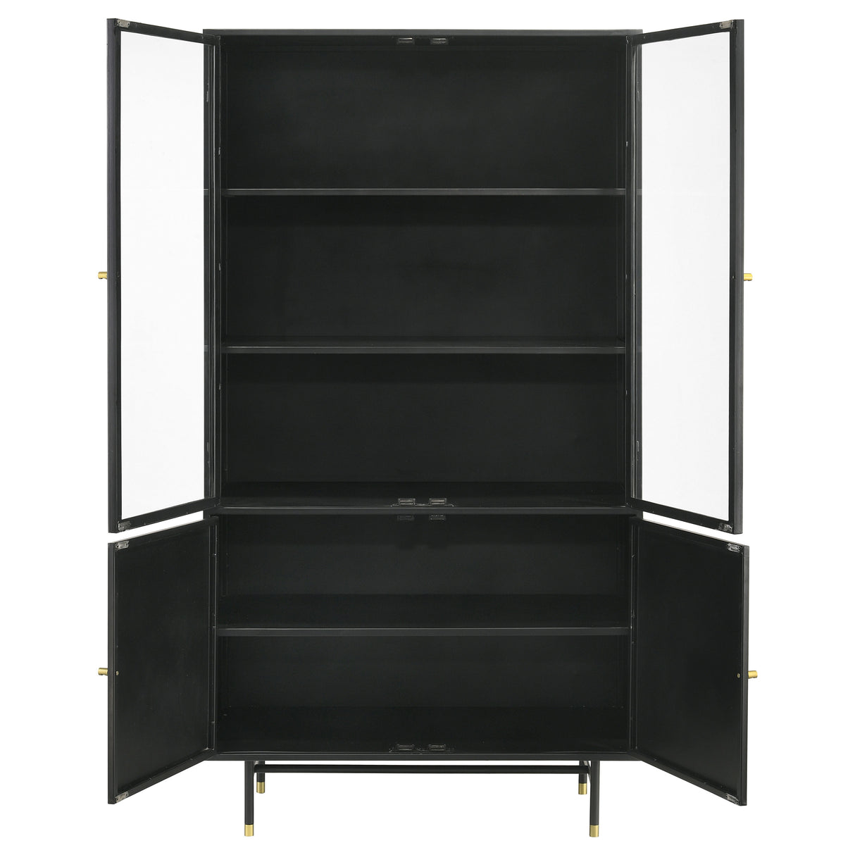 Santiago Rectangular 4-Door Cabinet Matte Black