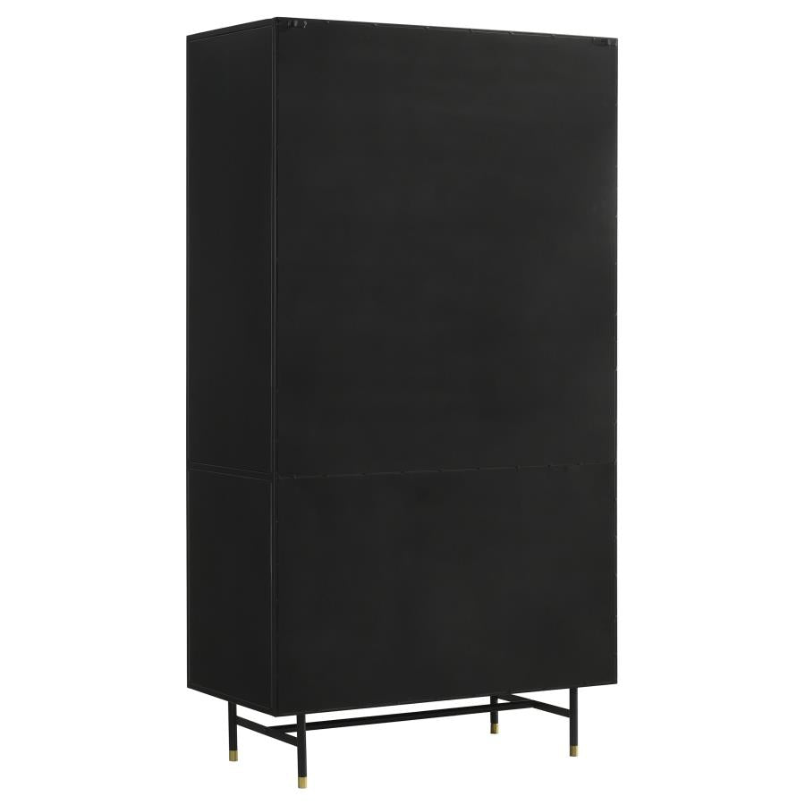 Santiago Rectangular 4-Door Cabinet Matte Black
