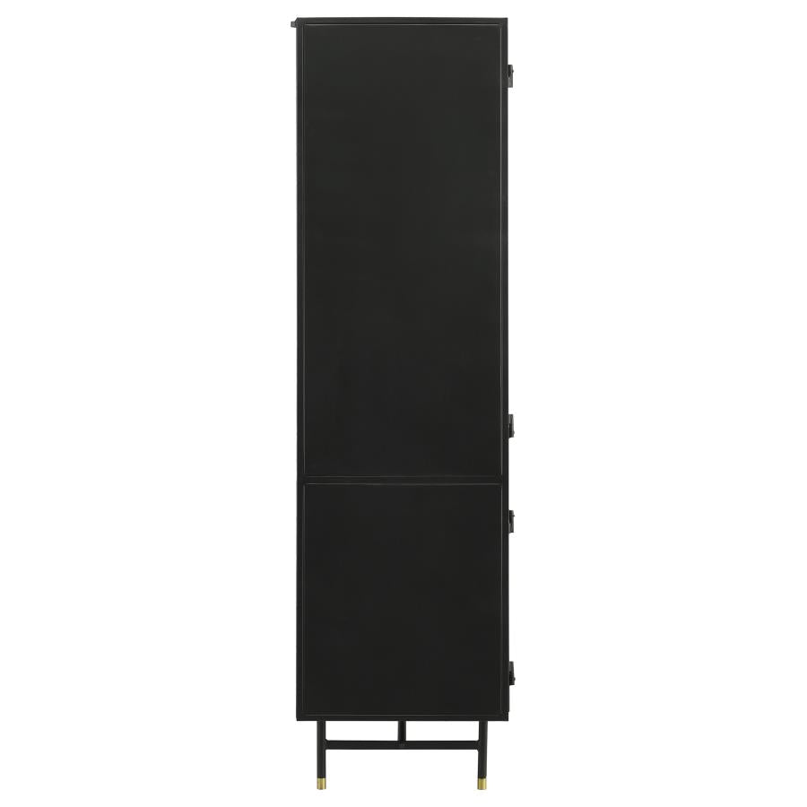 Santiago Rectangular 4-Door Cabinet Matte Black