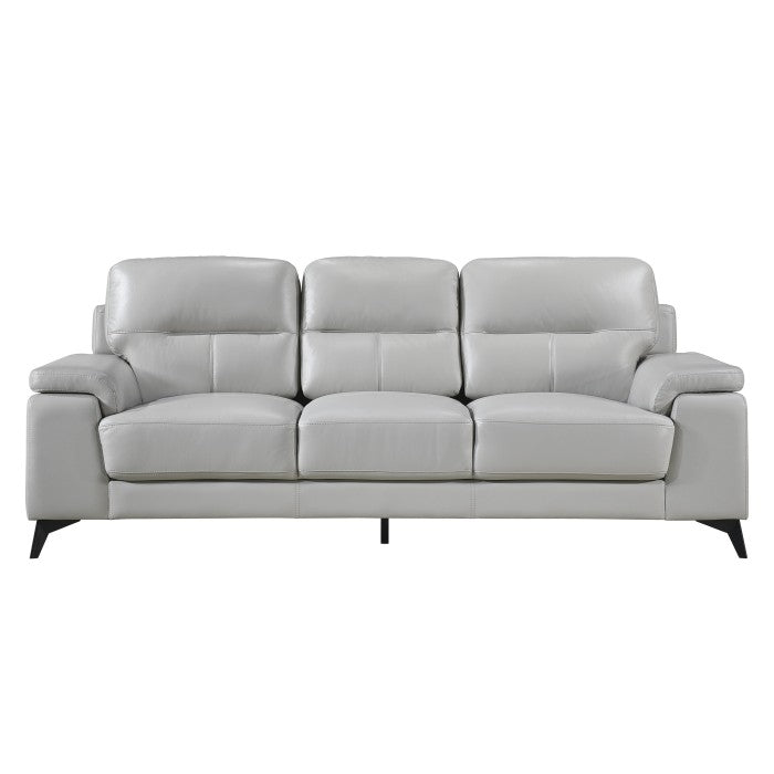Mischa Silver Grain Top Grain Leather Sofa