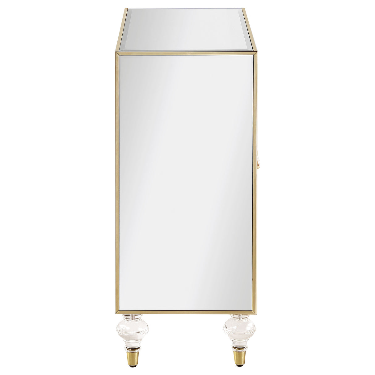 Astilbe 2-Door Accent Cabinet Mirror And Champagne
