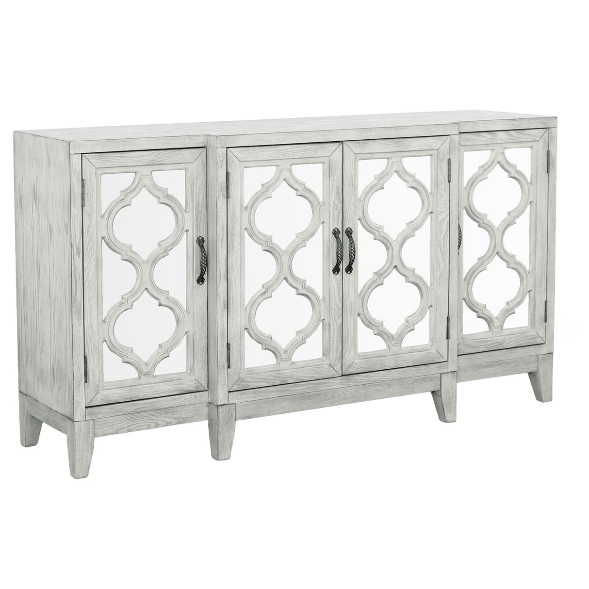 Mckellen 4-Door Accent Cabinet Antique White