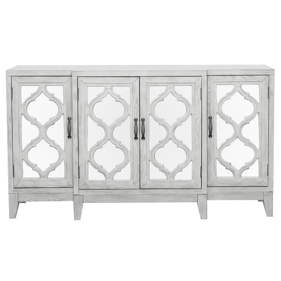 Mckellen 4-Door Accent Cabinet Antique White