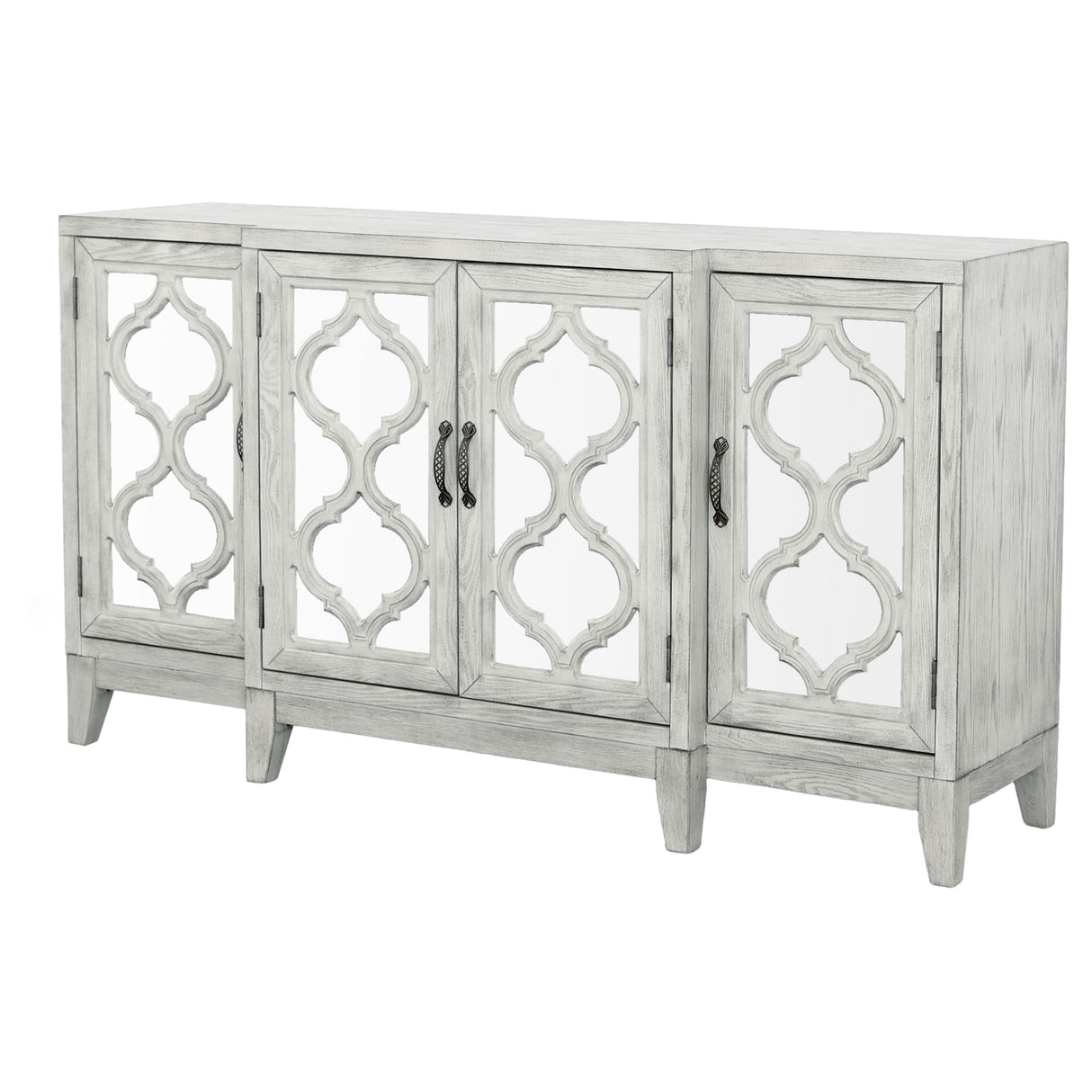 Mckellen 4-Door Accent Cabinet Antique White