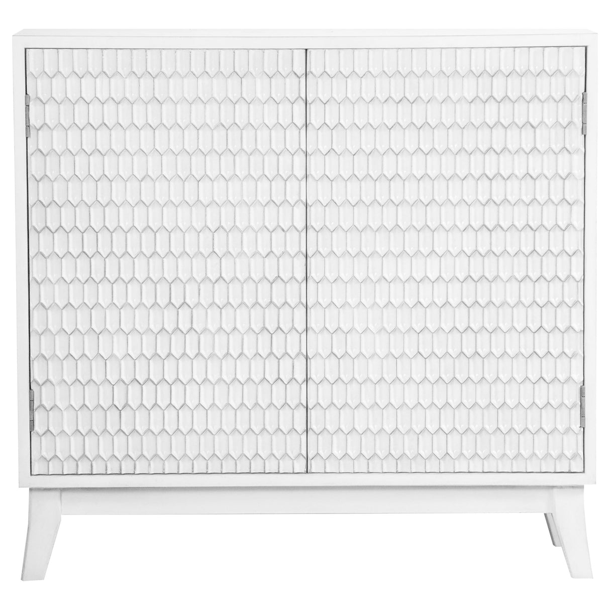 Gambon Rectangular 2-Door Accent Cabinet White