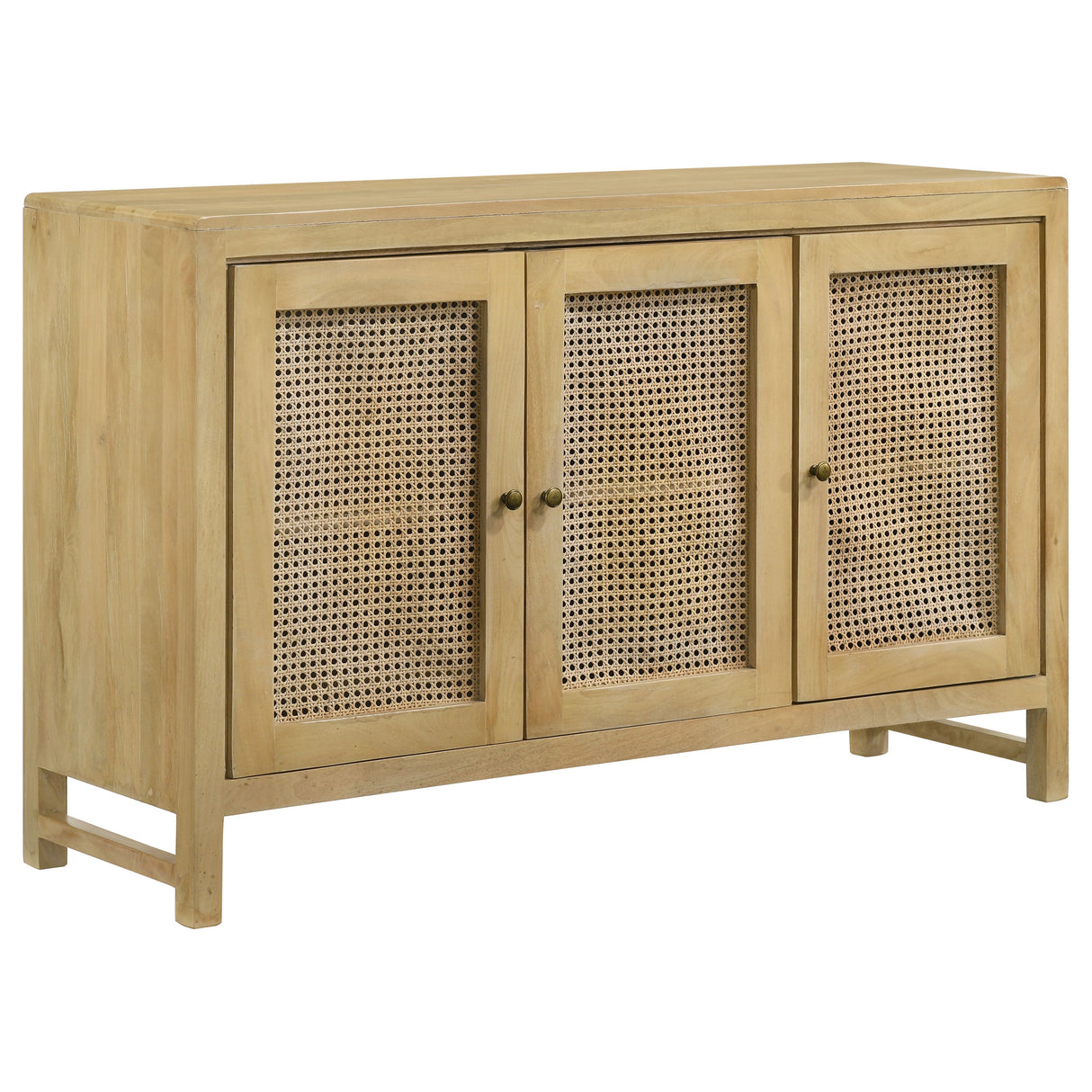 Amaryllis Rectangular 3-Door Accent Cabinet Natural