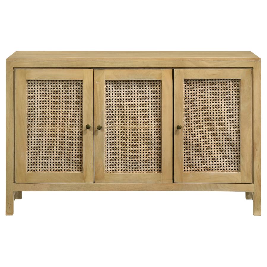 Amaryllis Rectangular 3-Door Accent Cabinet Natural
