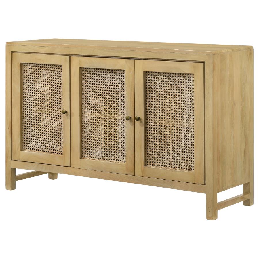 Amaryllis Rectangular 3-Door Accent Cabinet Natural