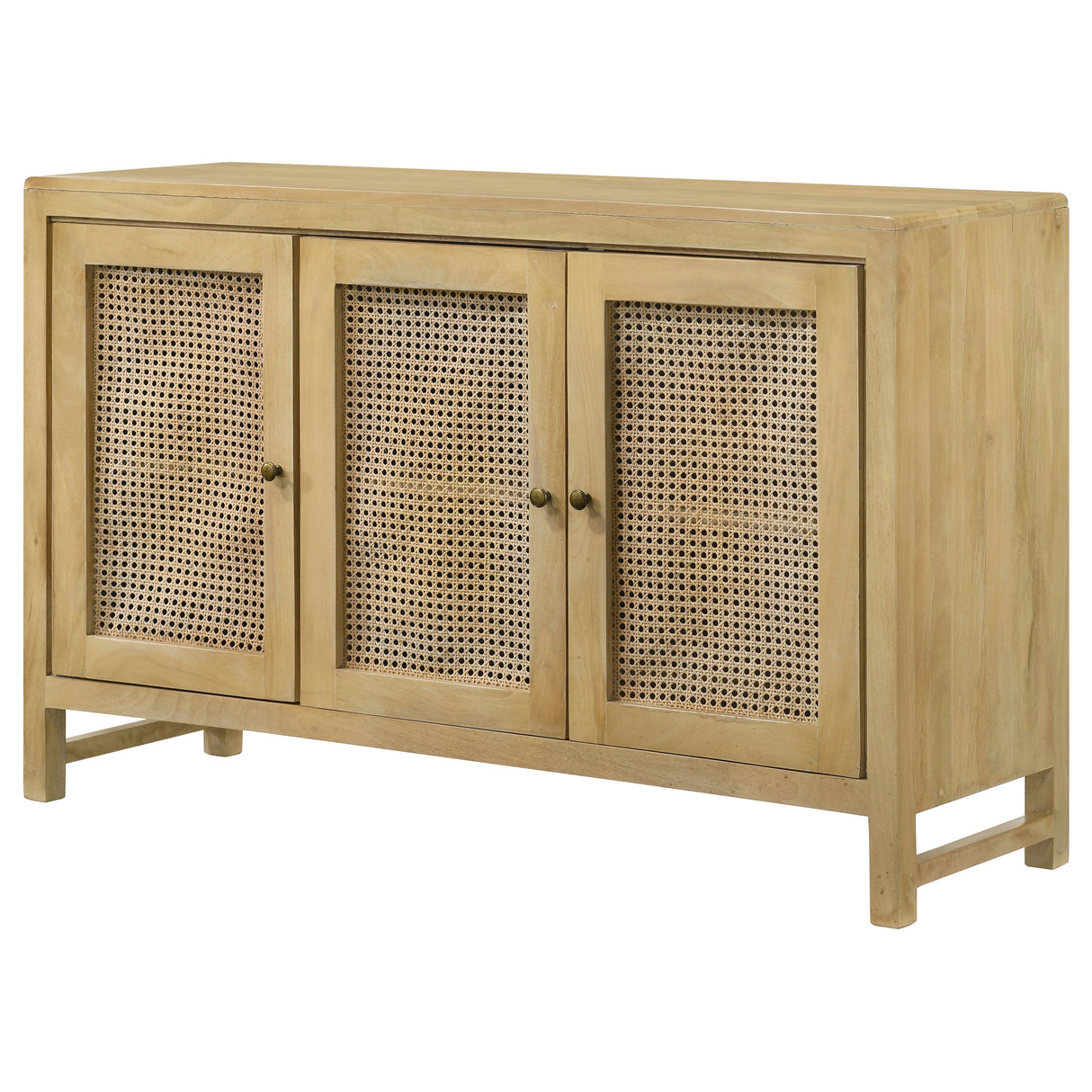 Amaryllis Rectangular 3-Door Accent Cabinet Natural