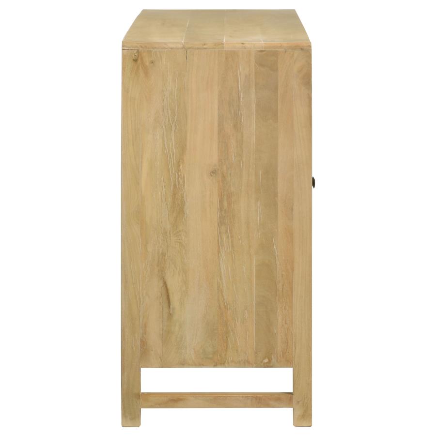 Amaryllis Rectangular 3-Door Accent Cabinet Natural