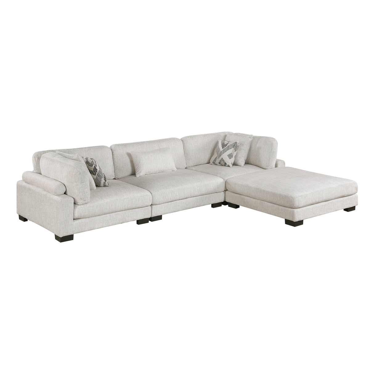 4-Piece Modular Sectional With Ottoman