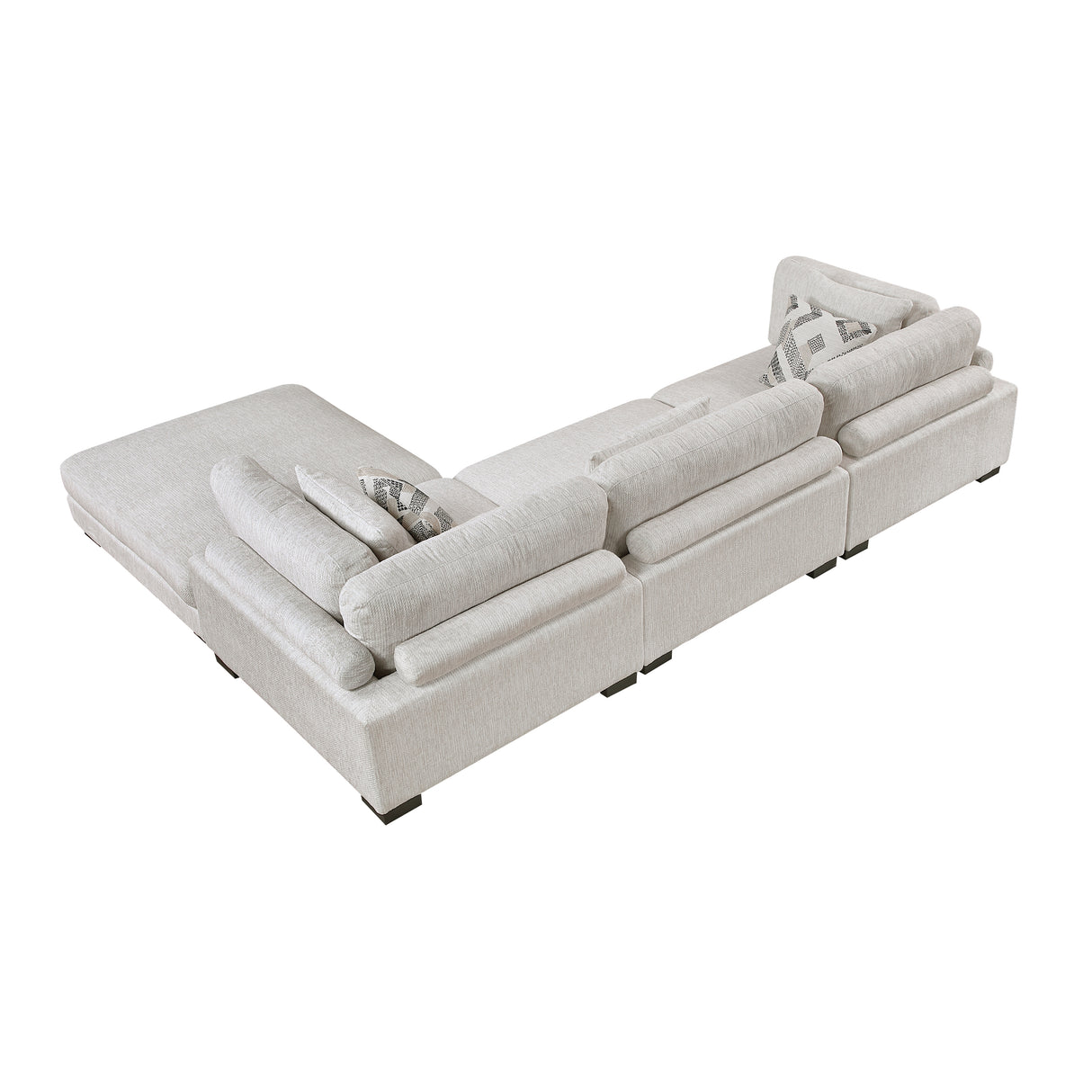 4-Piece Modular Sectional With Ottoman
