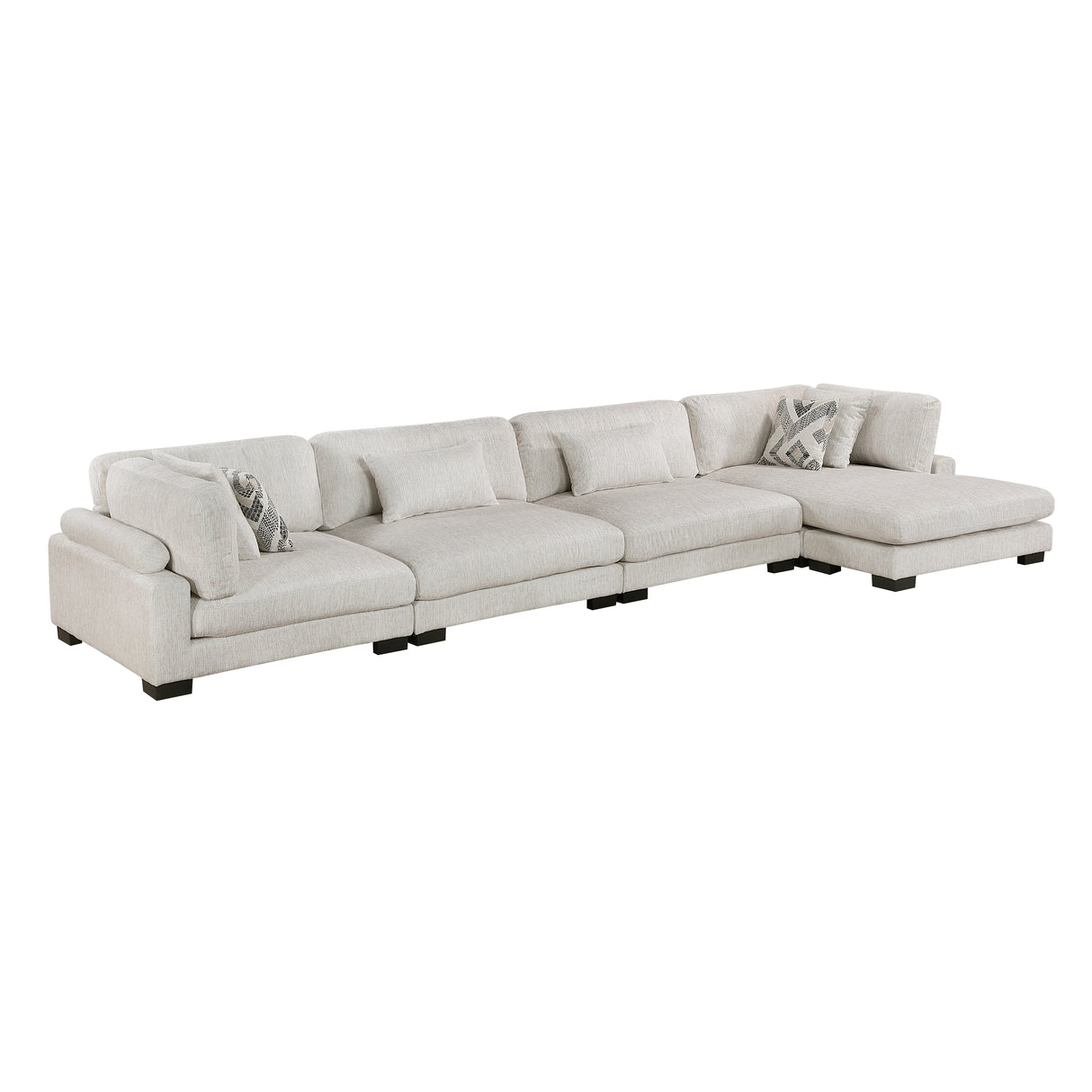 4-Piece Modular Sectional With Chaise