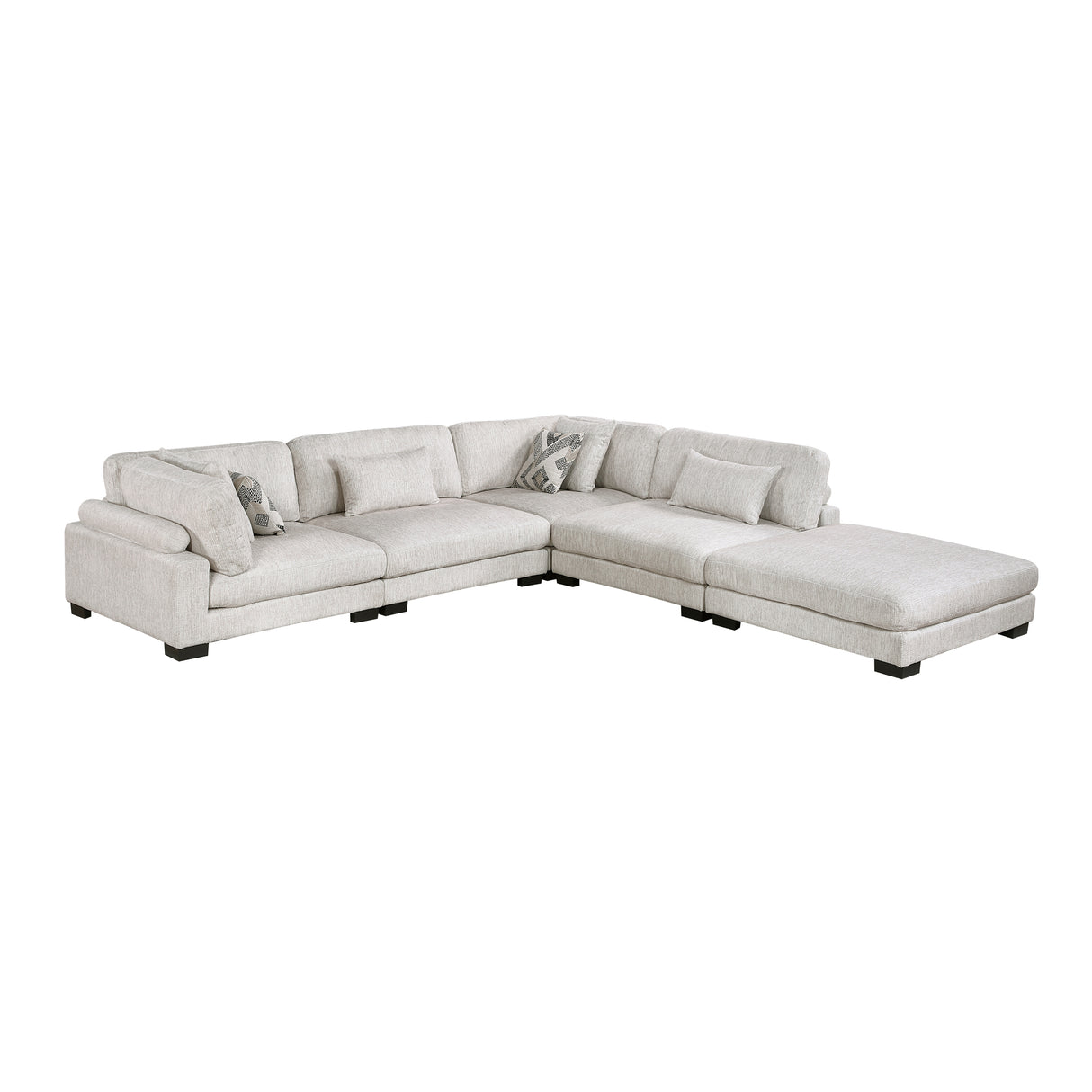 5-Piece Modular Sectional With Ottoman